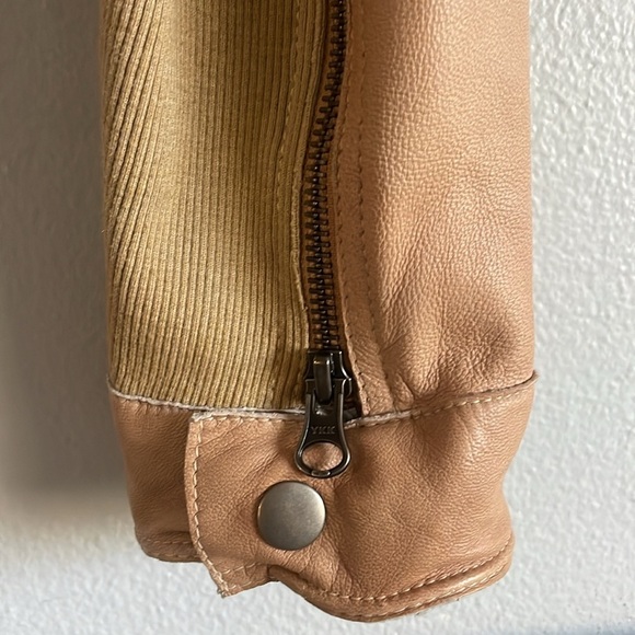 Free People Leather Jacket Size L - Picture 12 of 13